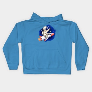 Astronaut Rocket Ride Kids Hoodie